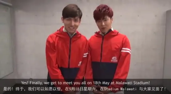 7년 전 오늘의 동방신기 TVXQ! Live World Tour Catch Me in Kuala Lumpur Greeting Message 130508 -