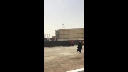 So this happened earlier, TVXQ practicing - - SMTOWNinDubai TVXQ