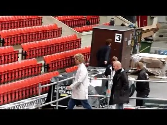 a-ha, soundcheck, Bergen, Norway, Brann Stadium, 28.08.10