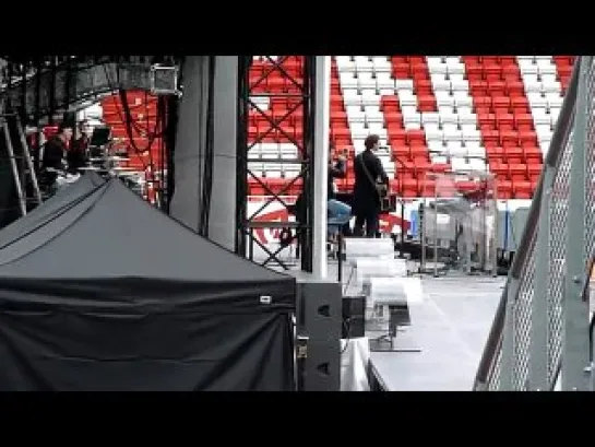 a-ha, soundcheck, Butterfly, Butterfly (The Last Hurrah) 1, Bergen, Norway, Brann Stadium, 28.08.10