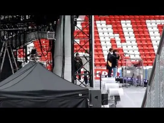 a-ha, soundcheck, Minor Earth Major Sky 1, Bergen, Norway, Brann Stadium, 28.08.10