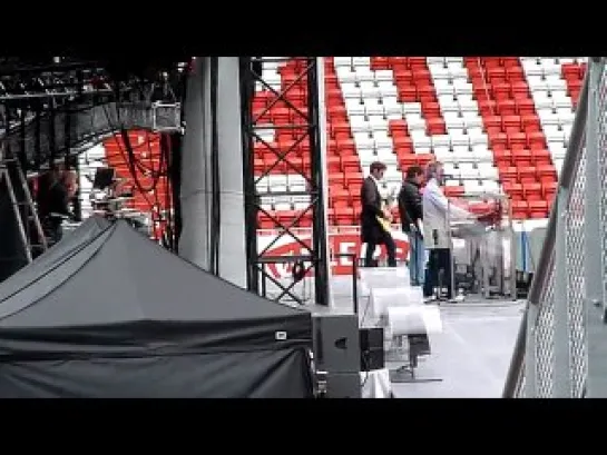 a-ha, soundcheck, Analogue, Bergen, Norway, Brann Stadium, 28.08.10