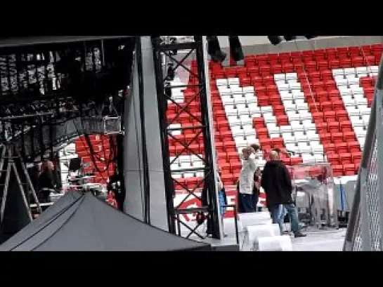 a-ha, soundcheck, Bergen, Norway, Brann Stadium, 28.08.10