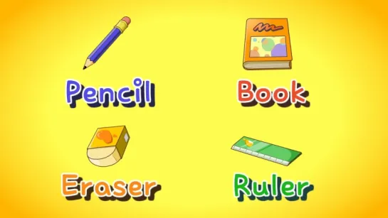 Easy Words 5 (Stationery Song) - Learn English vocabulary for kids - English song for Toddlers