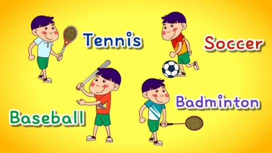 Easy Words 4 (Sports Song) - Learn English vocabulary for kids - English song for Toddlers