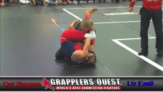 Cat Zingano - Liz Excell. Grapplers Quest. (flying armbar)