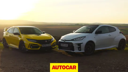 Autocar. Toyota GR Yaris против Honda Civic Type R Какой хот-хэтч лучше? [BMIRussian]