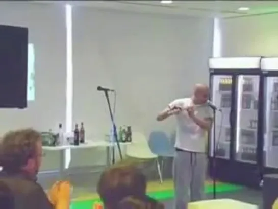 Cool beatboxing while playing a flute