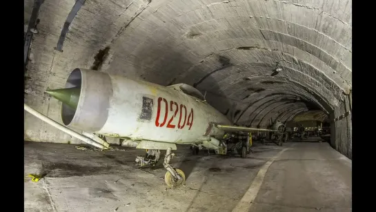 Abandoned underground military air base in Albania