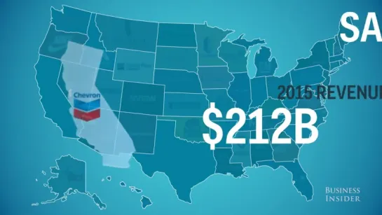 This animated map shows the largest company by revenue for every state.