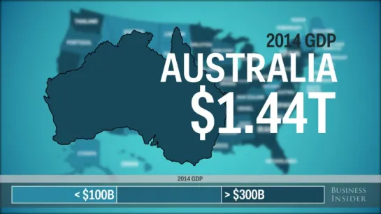 Animated map renames states for countries with similar GDPs.