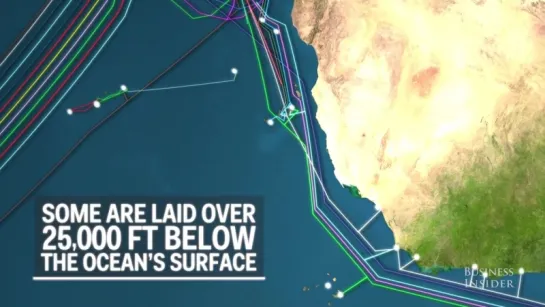 Animated map reveals the 550,000 miles of cable hidden under the ocean that power the internet.