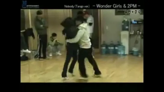 Wonder Girls & 2PM - Nobody (Tango Ver.) rehearsal for MKMF 2008