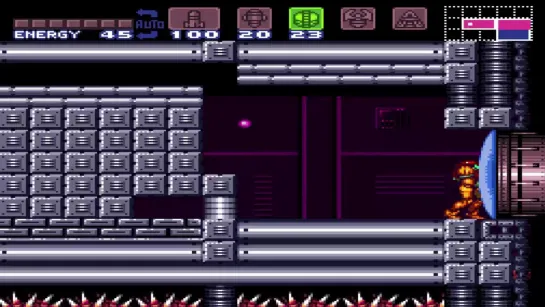 Metroid 11x21 SNES Super Metroid 26. Explorando Brinstar