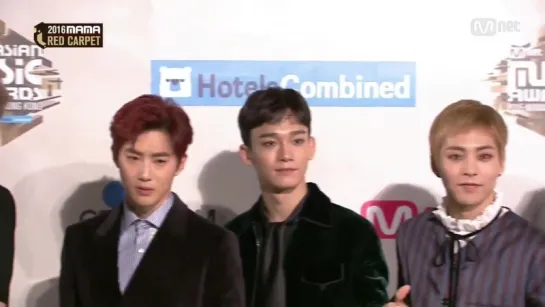 [VIDEO] 161202 #EXO #CHEN @ Red Carpet_EXO 2016 MAMA