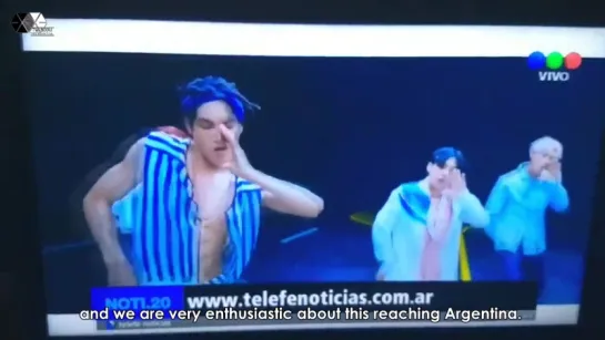 170809 KokobopChallenge EXO  @ Telefe Noticias - Argentinian TV News