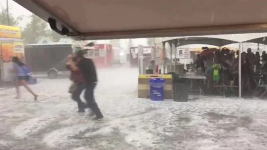 Hail storm causes HAVOC at Westerner Days Fair, watch this