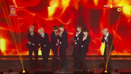 170119 서울가요대상 방탄소년단(BTS) - Boy meets evil, 피 땀 눈물, 불타오르네 @ Seoul Music Awards