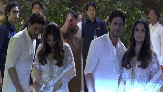 Shah Rukh Khan and Wife Gauri Khan Arrive Together At Mukesh Ambani Ganpati Celebration 2018