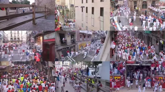 San Fermín 2018 - Sexto Encierro 12 de julio -- Toros de la ganadería de Victoriano del Rio - Multipantalla