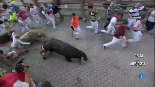 San Fermin 2018 - Quinto encierro 11 de julio - Toros de la ganadería de Núñez del Cuvillo