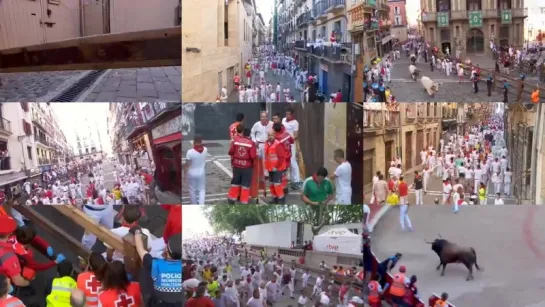 San Fermin 2018 - Quinto encierro 11 de julio - Toros de la ganadería de Núñez del Cuvillo - Multicámara