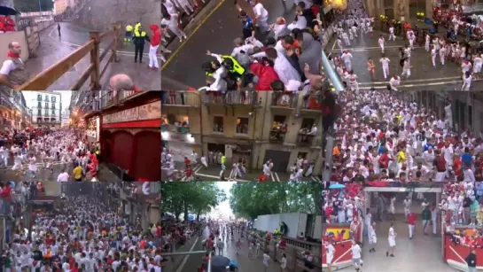 San Fermín 2018 - Segundo Encierro 08.07.2018 - Ganadería José Escolar - Multicámara