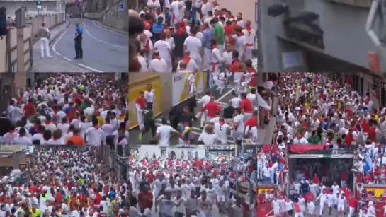 San Fermín 2018 - Primer Encierro  07.07.2018  - Ganadería del Puerto de San Lorenzo - Multicamara