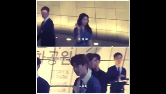 [04.05.2015] Fancam -  Lee  Jong Suk & Park Shin Hye at Chanel Cruise Seoul fashion show