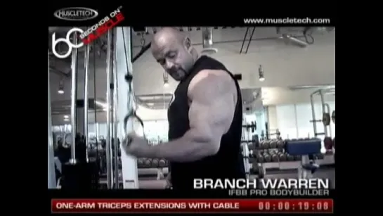 Branch Warren - Triceps Bodybuilding Muscle Workout 60 Seconds on Muscle Bodybuilders training muscles MuscleTech