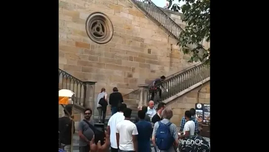 Shah Rukh Khan on sets in Prague on Charles bridge,Czech Republic [music not from set]