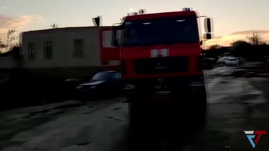 Tornado hits city Kropyvnytskyi, Ukraine. Severe wind breaks roofs and trees. Natural Disasters.