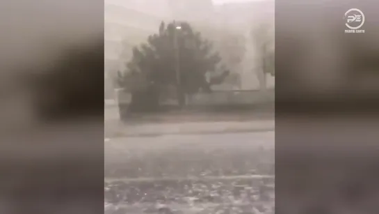 Severe hail and storm wind hit Turkey, Istanbul. Natural disasters per day