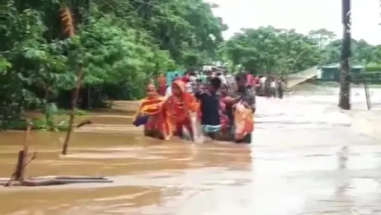 Flood in India, Bihar destroys crops  buildings. Natural disasters per day