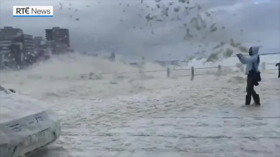 Sea foam storm in South Africa as winds cause havoc in Cape Town