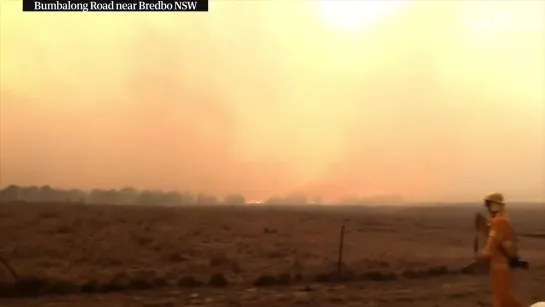 Fire on all sides of us  bushfires rage 100km from Canberra