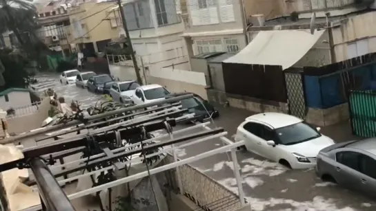 Massive Floods In Tal Aviv Israel, Following Heavy Rains