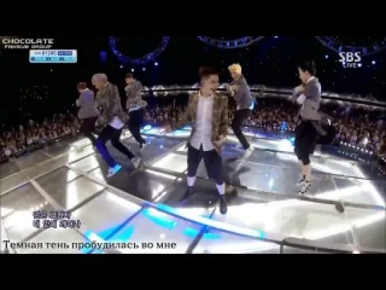 [130804] EXO - Growl (SBS Inkigayo Comeback Stage) [рус.саб]