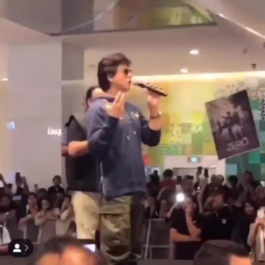 ShahRukhKhan said his dialogue from JabTakHaiJaan At Al-Kout Mall in Kuwait during Zero Promotions