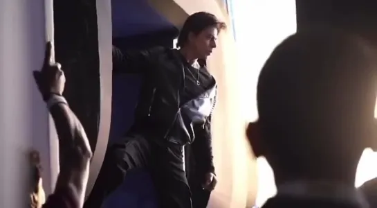 Shah Rukh Khan during shooting in the latest Thums Up advert