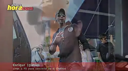 Enrique Iglesias arriving  in Puerto Rico