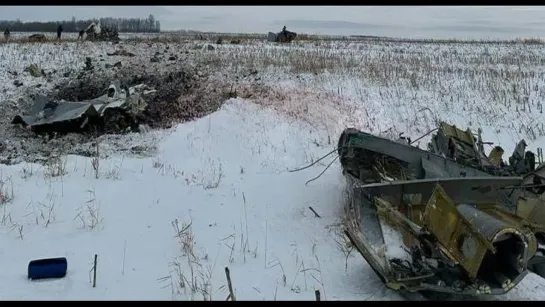 В Белгородской области упал военный самолет ИЛ-76