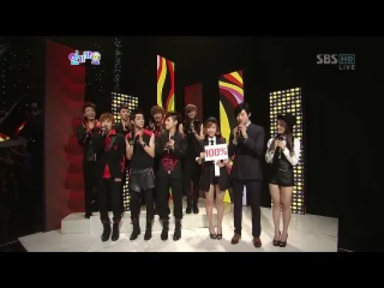 120923 Secret (Hyosung,Jieun) and Lee Jong Suk - MC Cuts @ SBS Inkigayo