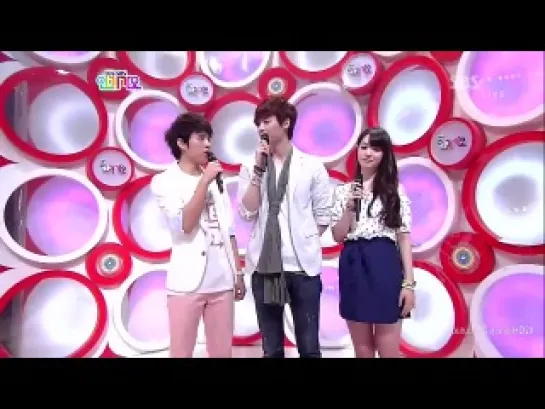 120617 - Lee Jong Suk & Woohyun (Infinite) & Sulli (fx) - MC Cuts - Inkigayo