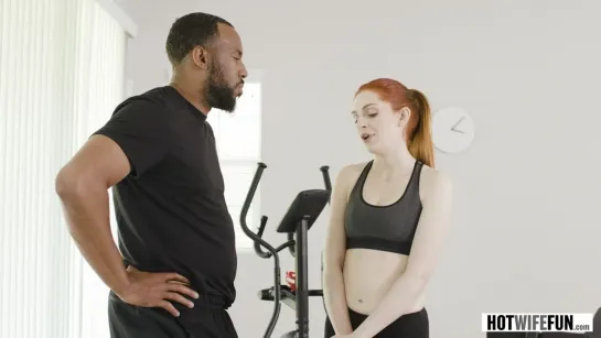 Maya Kendrick - Skinny Redhead Maya Kendrick Gets Horny Working Out With Jovan Jordan