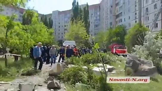 В Николаеве взорвался дом.