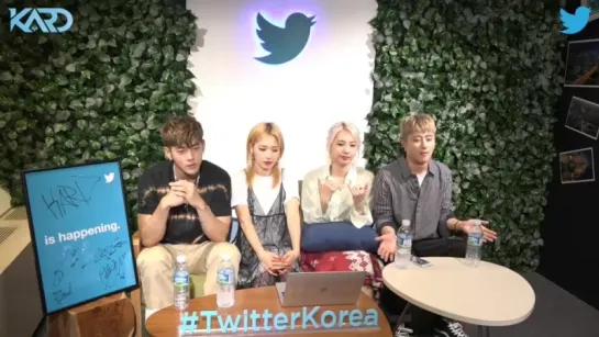 180718 KARD Q&A @ Twitter Blueroom Live