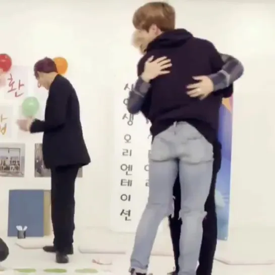 // jimin and jk hug