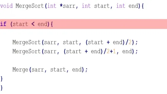 4. Сортировка слиянием Merge sort C C++