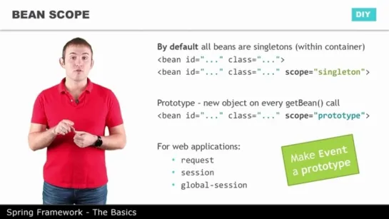 Scopes and Inner Beans - 4 - The Basics of Spring Framework